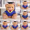 2025 Graduation Plush Bear with Gown Cap Tassel Cute Brown Graduate
