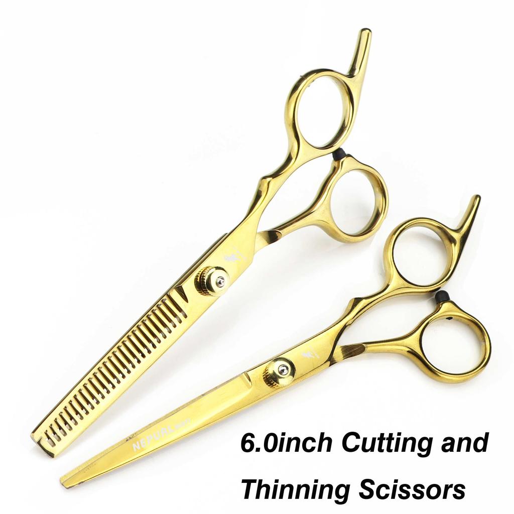 6 Inch Tooth Scissors Flat Scissors for Barbers and Hairdressers Special Fine Scissors for Thinning Haircuts and Hair