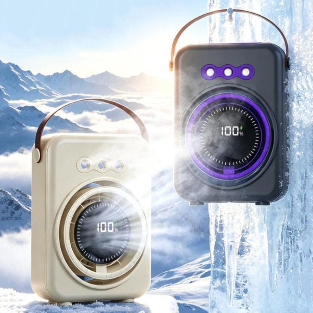 Triple-Hole Desktop Humidifying Fan 100-Speed Adjustment Mini Air Cooler Outdoor Tent