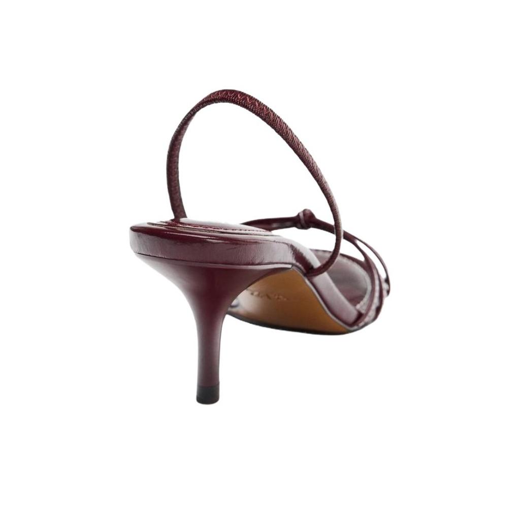 Zara Модные Удобные Сандалии на Одной Пряжке 6 см Женские сандалии Бордовый 2302610022