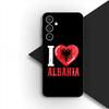 Soft Cover for Samsung Galaxy S24 S25 S23 FE Ultra Plus S7 Edge S25+ S23+ A56 5G Casing Phone Case Albania Love Albanians Flag