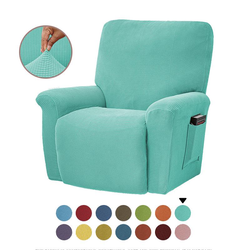 Split Jacquard Recliner Cover Elastic Lazy Boy Chair Sofa Covers Stretch Spandex Couch Slipcovers Armchair Case Solid Color