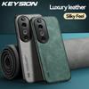 KEYSION Роскошный чехол из искусственной кожи в стиле ретро для VIVO V40 5G V40 Pro 5G, мягкий силикон + противоударная задняя крышка для телефона из поликарбоната для VIVO V40 Pro 5G