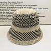 Sweet double spell new knitted hat women's summer fashion show washbasin hat travel shopping breathable bucket hat