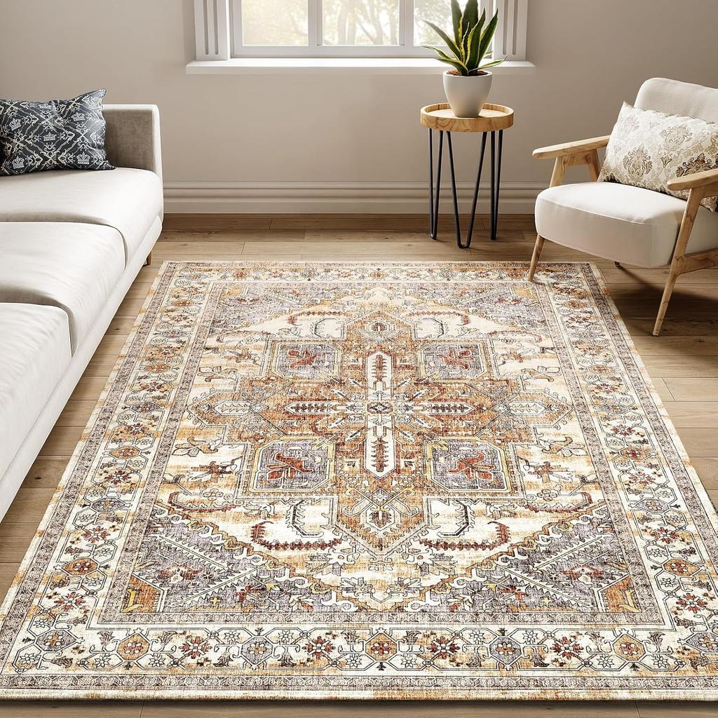 Ковры в этническом стиле для спальни, американский ретро-кабинет, нескользящий коврик для пола, богемный ковер для украшения гостиной, моющийся ковер для лаунжа