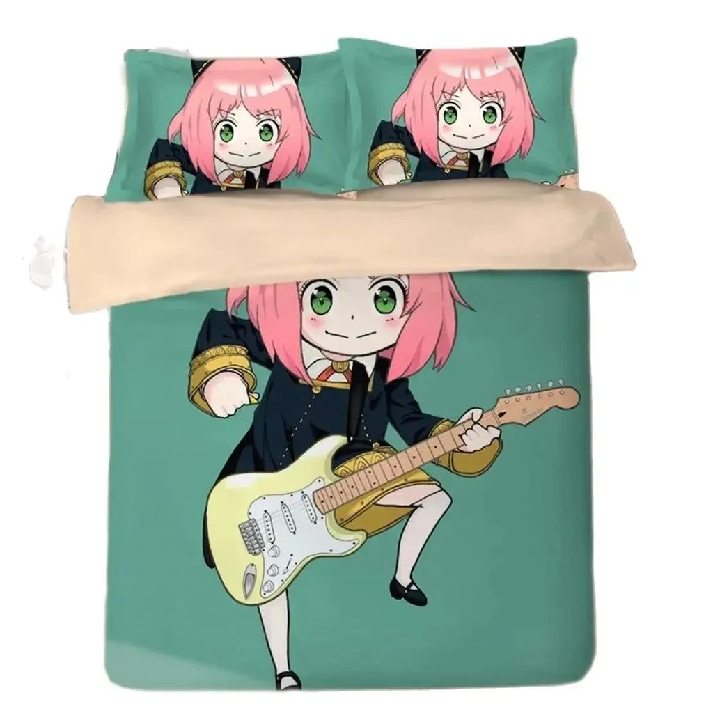 3D Print Anime Spy X Family Bedding Set Anya Duvet Cover,Spy Family Bedding Twin Queen Size Kids Bedroom Decor Children's Gifts