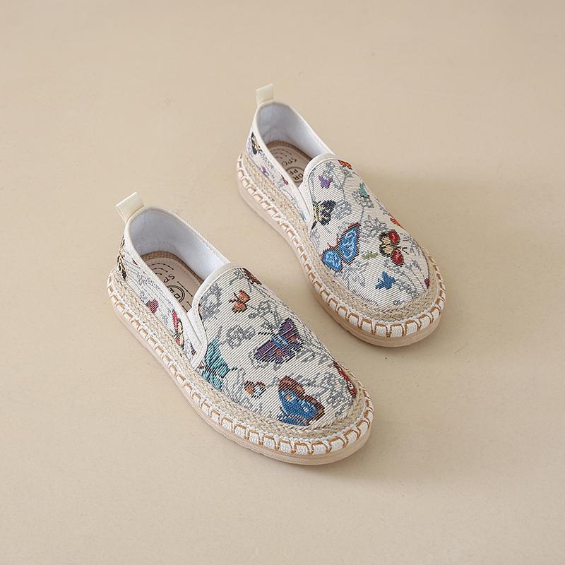 Оригинальные копии аксессуаров для женщин Эспадрильи женские летние удобные женские туфли на распродаже Лоферы Холщовые трендовые