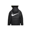Nike Solid Color Print Logo Zip-Up Hooded Jacket Women Outerwear Black DJ6995-010