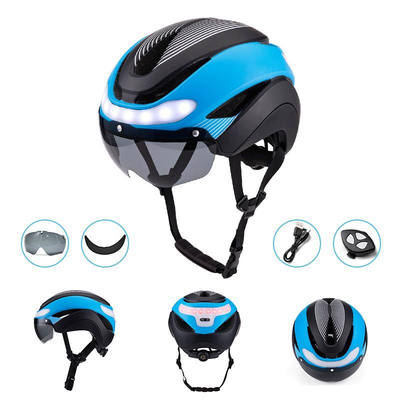 Smart Cycling Helmet With Front Rear Turn Signals LED Lights Urban Commute Night Riding Safety