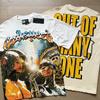 New Meichao Godspeed Skull Rock Band Crew Neck Wash Black Short Sleeve T-Shirt Couple Same Style