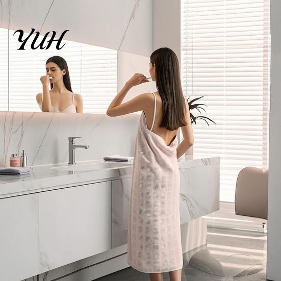 Multi Purpose Changing Towel for Swimming Women Sling Strap Bath with Dry Hair Ring, Soft Polyester Convenient Wrap Dryer Routine Towel, Adjustable