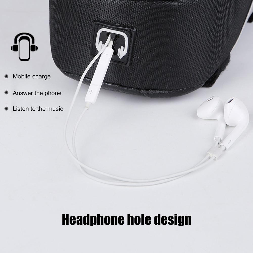 Сумка для велосипеда MTB, чехол-держатель для мобильного телефона с сенсорным экраном и передней верхней трубкой (черный)