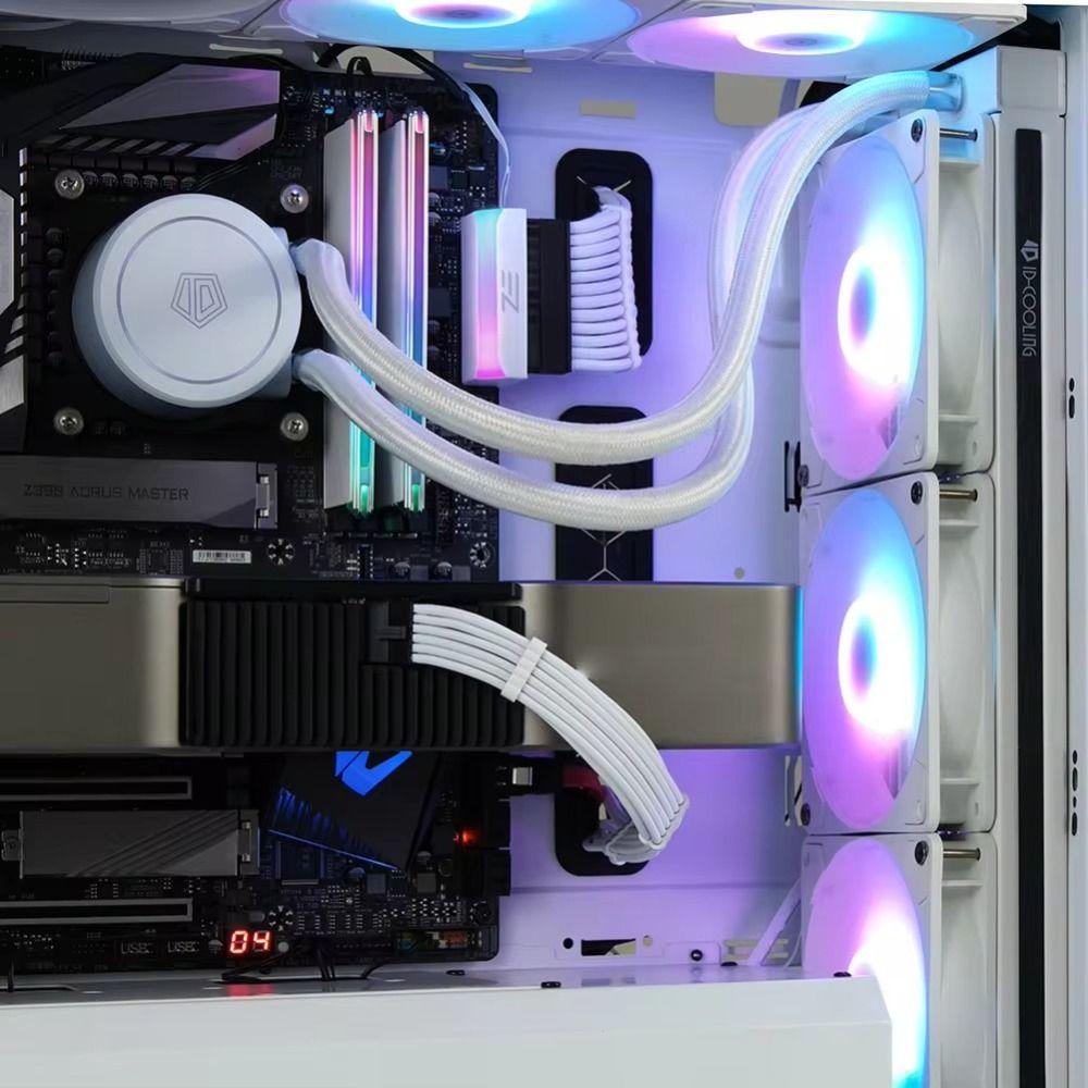 Mainboard ATX 24 Pin to 90 Degree ARGB Motherboard Power Supply Cable Power Plug Adapter  Desktop