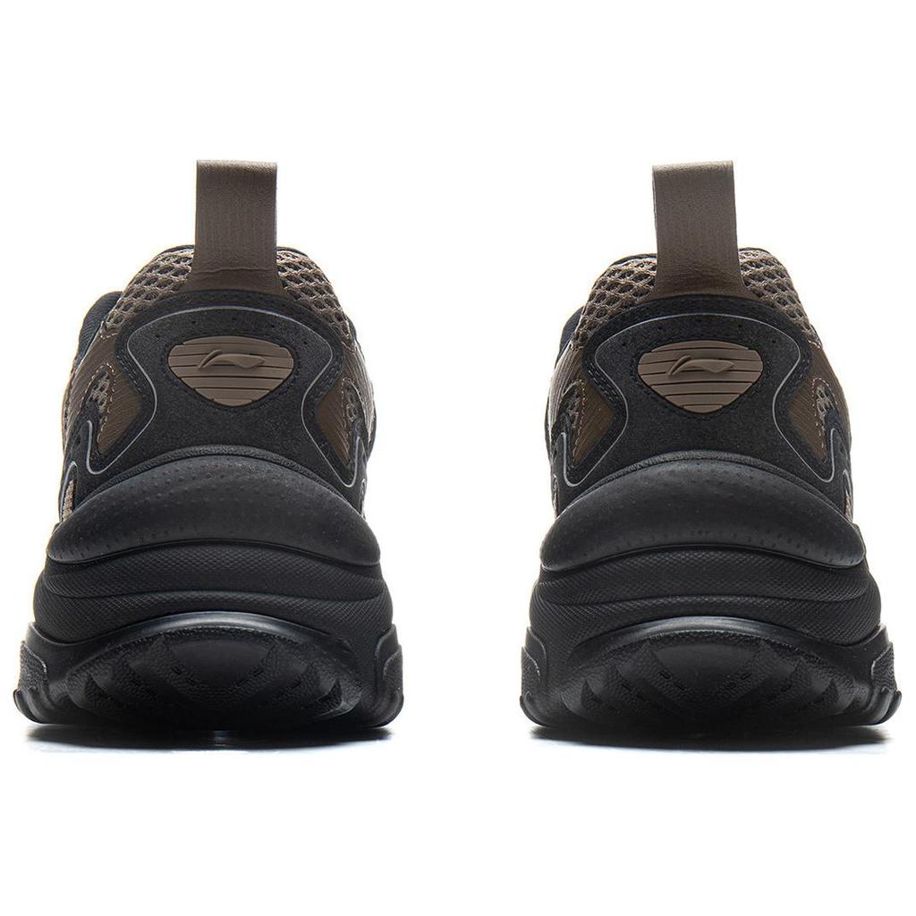 Li Ning Flat V2 Нескользящие, Износостойкие, Дышащие Низкие Повседневные Кроссовки Мужские Бежевый Черный AGCU375-1