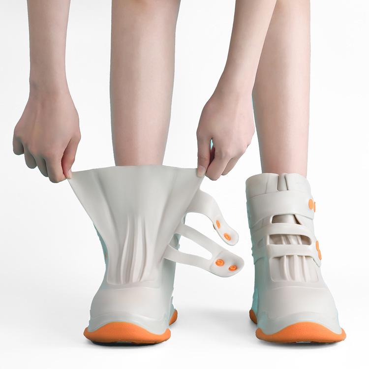 Силиконовые водонепроницаемые нескользящие бахилы для взрослых и детей: Противообрастающие, Плотные, Износостойкие, Портативные, Легко надеваются/снимаются Чехлы для дождевых сапог