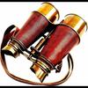Collection 6" Vintage Maritime Leather & Brass Binocular~Antique Pirate Spyglass Telescope Gift