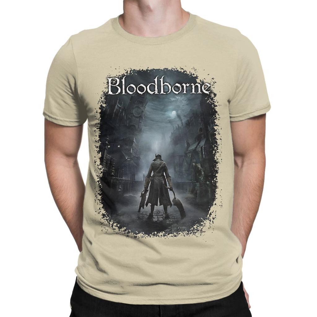 Основной Охотник в Ярнаме Для Геймеров Базовая Футболка Летняя Bloodborne Футболки Унисекс Хлопок Круглый Вырез Большой Размер Верхние Футболки Футболка