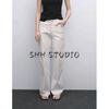 MD Spring/Summer New Arrival Women's Clothing Work Clothing Casual Fashion All-Matching White Straight-Cut Denim Pants 5023725
