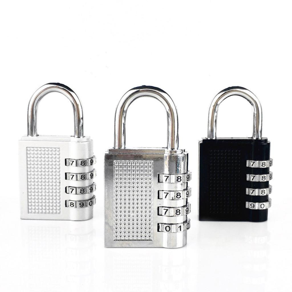 Combination Padlock 4 Dial Keyless Anti Theft Zinc Alloy Universal for Luggage Cases GYM