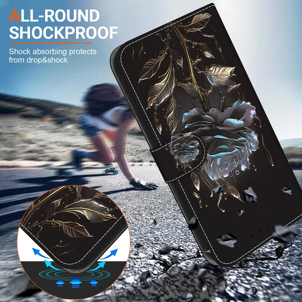 Кожаный чехол с цветочным принтом и бабочками для iPhone 16, 14, 12, 15, Pro Max, подставка, кошелек, отделения для карт, чехол-книжка, кобура для iPhone 11, 13, 7, 8 Plus, 6, X, XR, XS, SE4