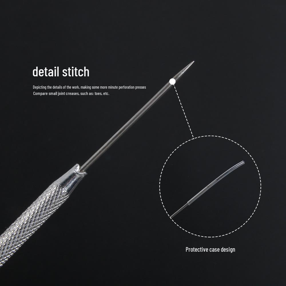 Non-Slip Polymer Clay Sculpting Tools: Seven-Needle Texture Brushes