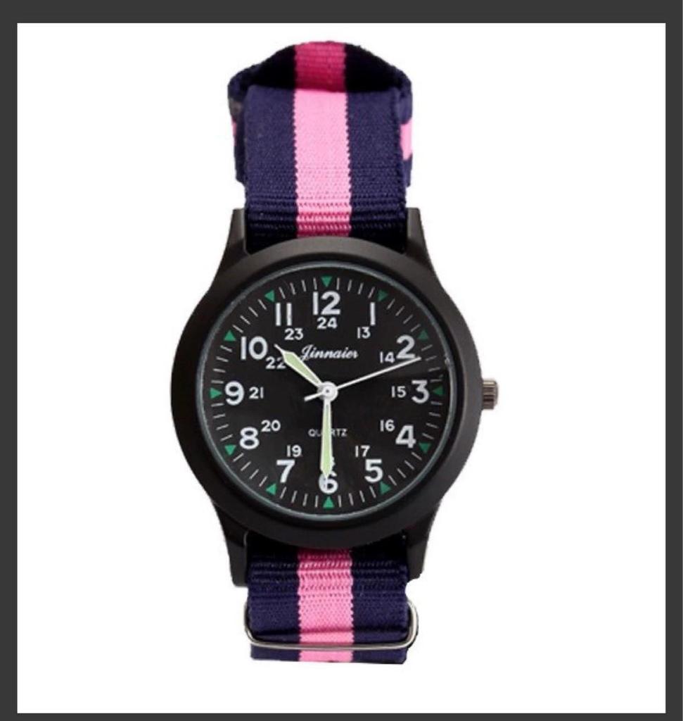 Unisex Casual Canvas Strap Watches with Pin Buckle Design