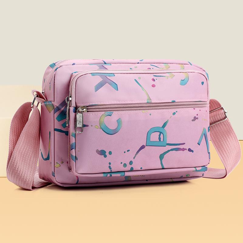 Новая нейлоновая женская сумка-мессенджер на одно плечо с диагональной вязкой, большая вместимость, сумки через плечо, сумка для телефона