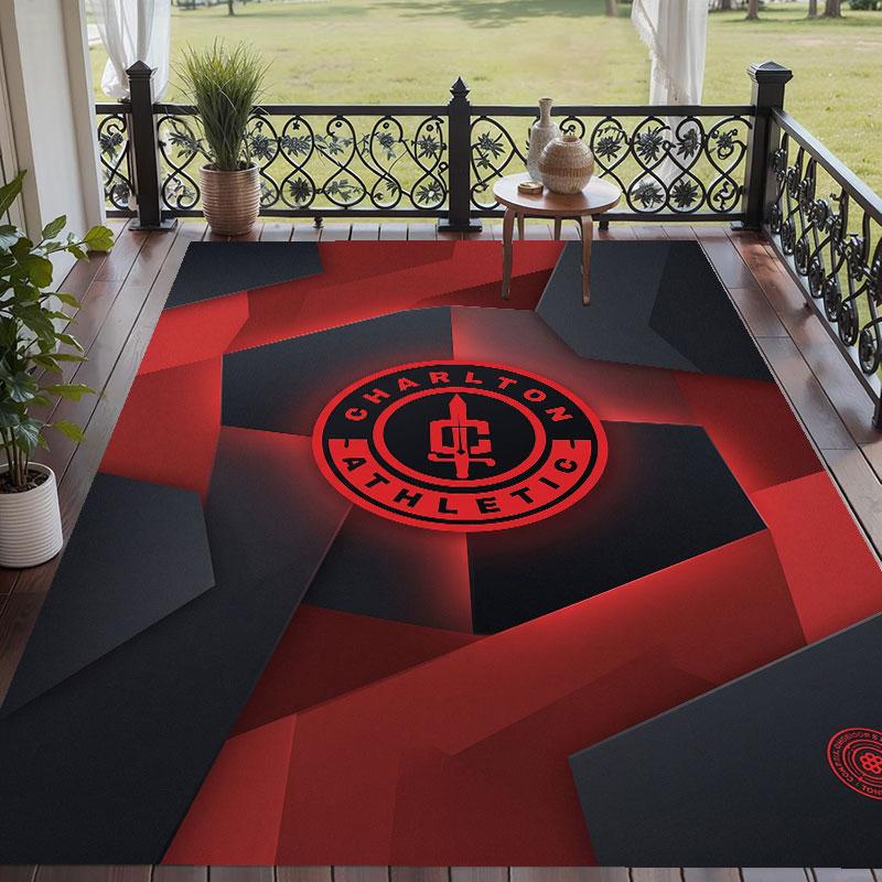 Soft Floor Carpet Charlton Athletic FC Pattern Area Rug Decorative Mat For Home Room Decoration