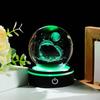 3D Crystal Ball Dolphin Gifts for Women Couples Statue Lamp Glass Animals Figurines Home Decor