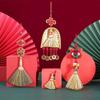 Broom Dustpan Decor Chinese Year Ornament Pendant New Tassel Hanging Decor Mini Fortune Broom