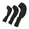 3Pcs Golf Club Head Covers 1 3 5 UT Breathable Mesh Long Neck Portable Golf Club Headcovers Set for Men Women Black