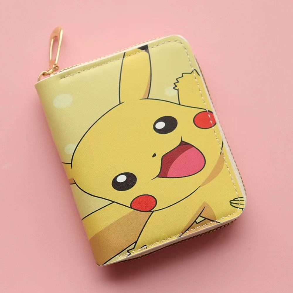ПОСЛЕДНИЙ Кошелек Pokemon Японский Мультфильм Очаровательный Кошелек для Мелочи Вокруг Пикачу Кошельки Модный Кожаный Кошелек на Молнии Детский Подарок на День Рождения
