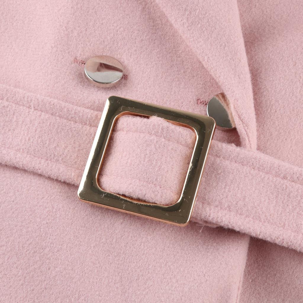 Женское осенне-зимнее повседневное пальто с длинным рукавом и карманом с лацканами, шерстяное пальто с поясом