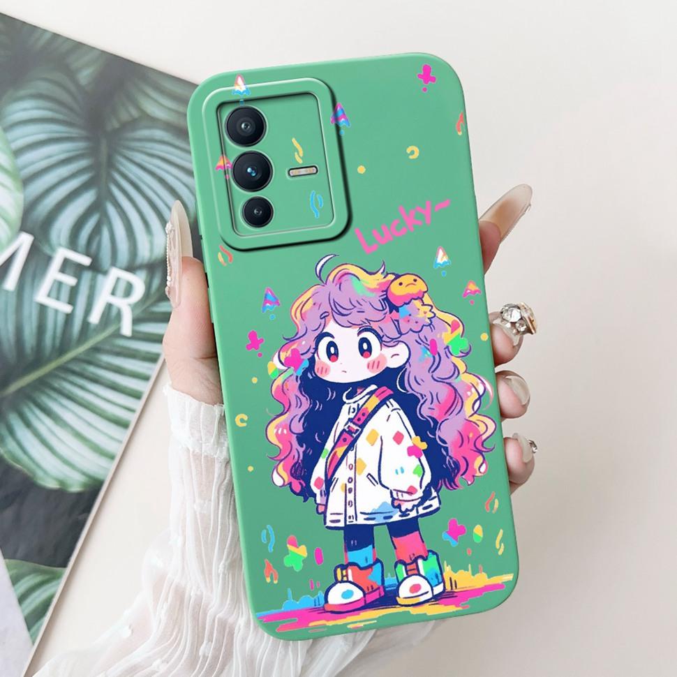 Fashion Panda Cover For Vivo V23 5G Case V2130 V2303 Soft Silicone TPU Fundas Phone Cases For Vivo V 23 V23 5G Back Cover Bumper