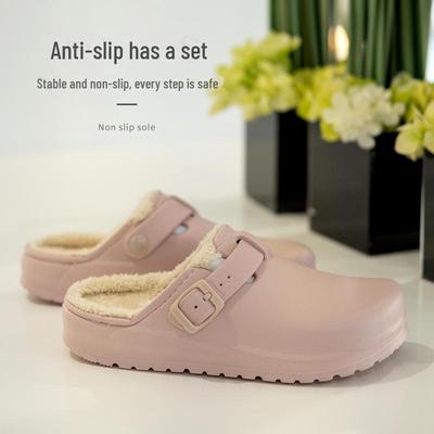 Зимние теплые хлопковые тапочки - бесшумные, простые, модные домашние тапочки для пар