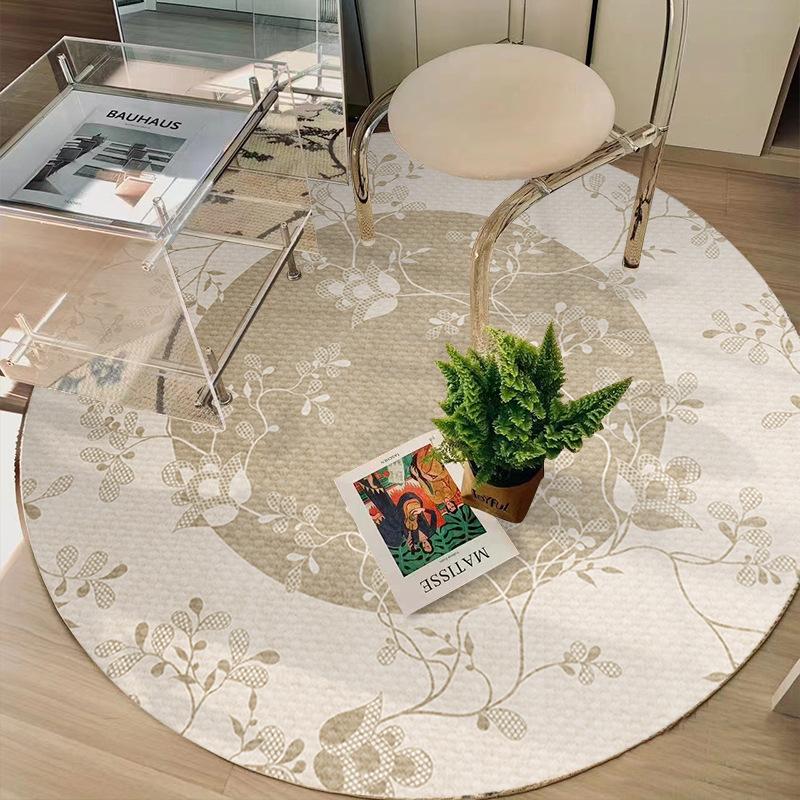 Living Room Circular Carpet Dirt Resistant Coffee Table Mat Bedroom Decoration Bedside Carpet