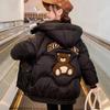 Детская зимняя хлопковая одежда для детей среднего и большого возраста и девочек, корейский стиль, среднее и длинное хлопковое пальто, утолщенное для сохранения тепла