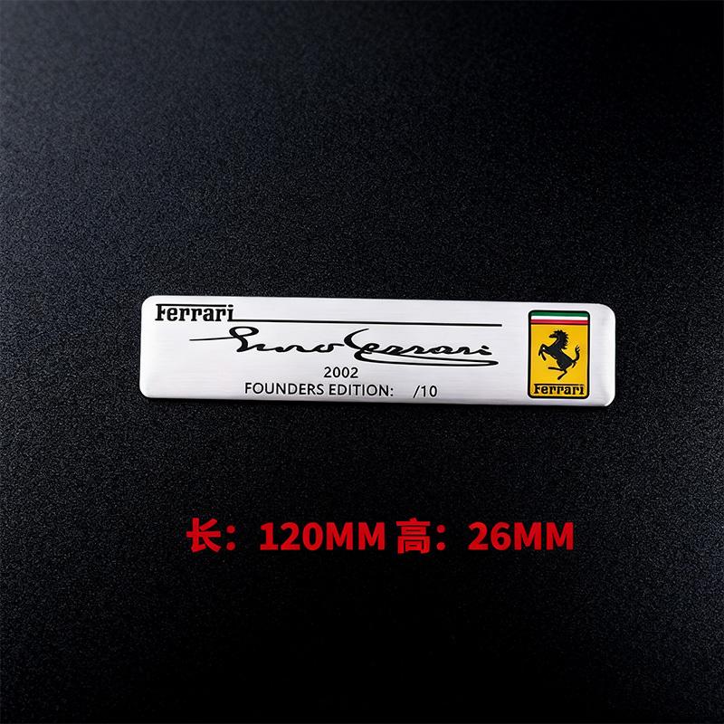New Aluminum Alloy Badge Sticker Car Body Trunk Window Decoration Decal For Ferrari Roma 488 Spider SF90 LaFerrari Portofino F80 MQ0