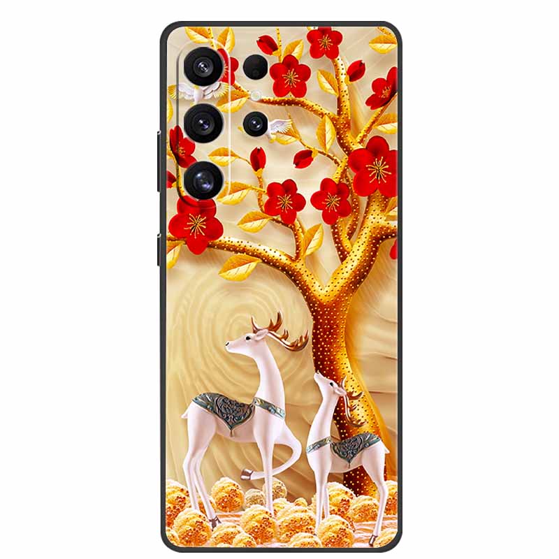 For Samsung Galaxy S26 Ultra Case Bumper Starry Sky Soft Silicone TPU Back Cover for Samsung S26 Ultra Phone Case Cute Cat Cover