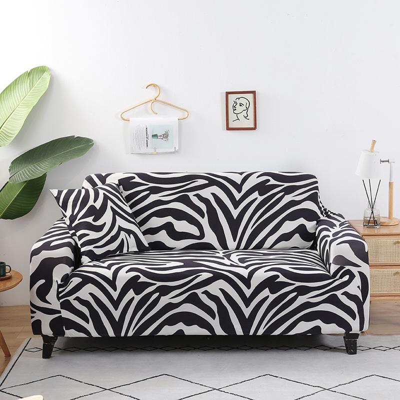 Эластичный универсальный чехол для одноместного, двухместного или трехместного дивана, в комплект входит защитный чехол для подушки.