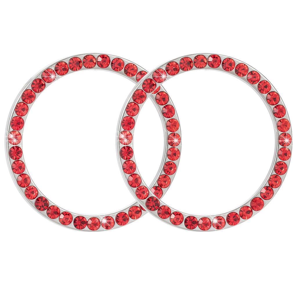 2/1 шт. Кнопка Пуск Стоп Защитная крышка переключателя зажигания двигателя Блестящее кольцо со стразами Отделка круга Автомобильные аксессуары для интерьера