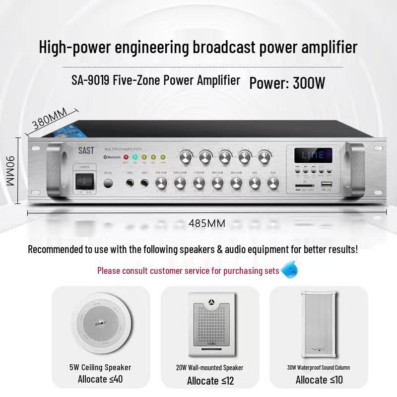 SA-9019 Мощный Bluetooth-усилитель громкой связи для зон кампуса