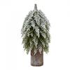 Hill Interiors Wood Snowy Fir Tree Decoration