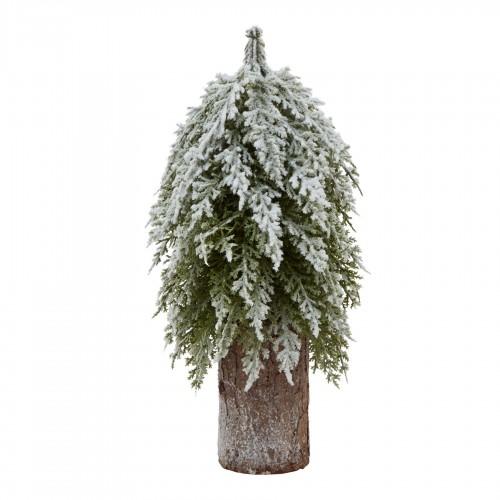 Hill Interiors Wood Snowy Fir Tree Decoration