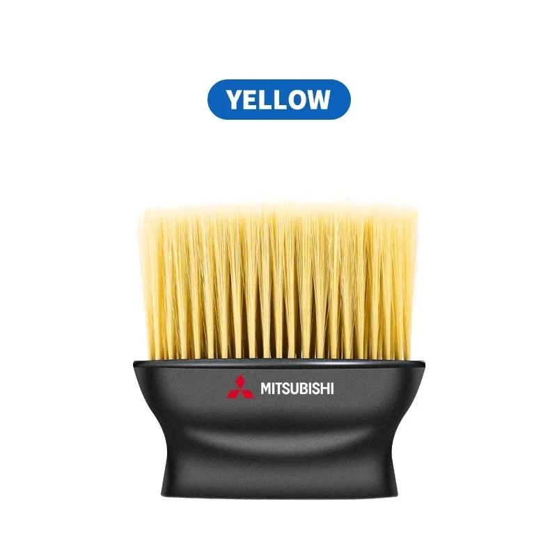 Щетка для детальной чистки салона автомобиля с логотипом Mitsubishi ASX Outlander Lancer Pajero Eclipse Galant Mirage Аксессуары для стайлинга автомобиля