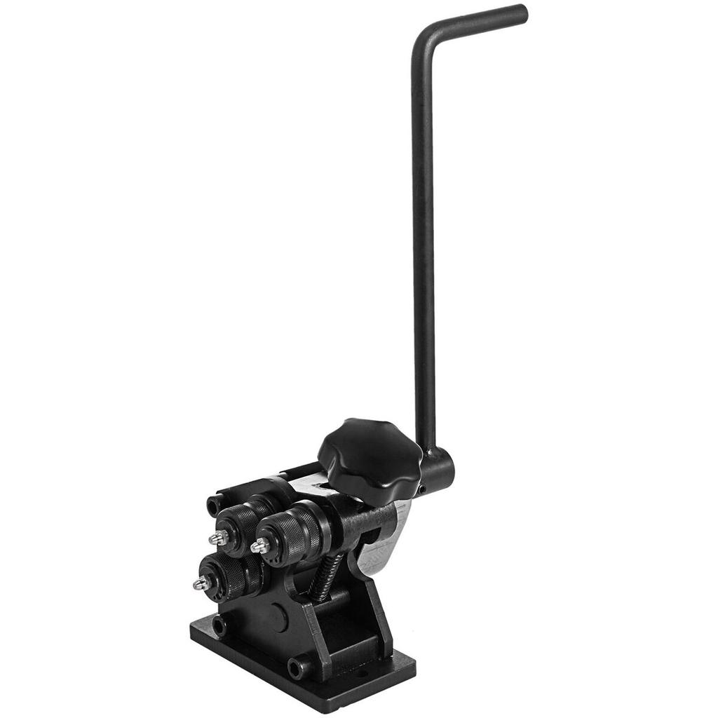 Manual Ring Roller Bender Metal Sheet Roll Bending Rolling Machine 343mm Hand Tubing Bender Steel Ring Roller Bender 3-1/2'' Handle Handheld Hand