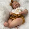 BZDOLL 60 см 24 дюйма Реборн Младенец Спящая Девочка 3D Кожа Мягкий винил Тканевое Тело Арт Кукла Бебе с Сосудистой Сетью Как Настоящая