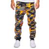 Men's Camouflage Print Slim Fit Mid-Elastic Casual Sports Long Pants for Autumn and Spring