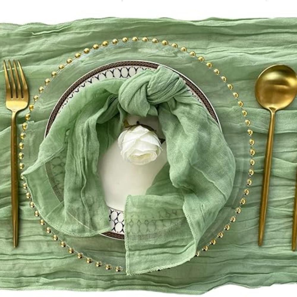 6 шт. марлевых салфеток, салфетки для ужина, мягкие салфетки в стиле бохо, деревенские мятые салфетки из сырной ткани оптом для декора свадебной вечеринки