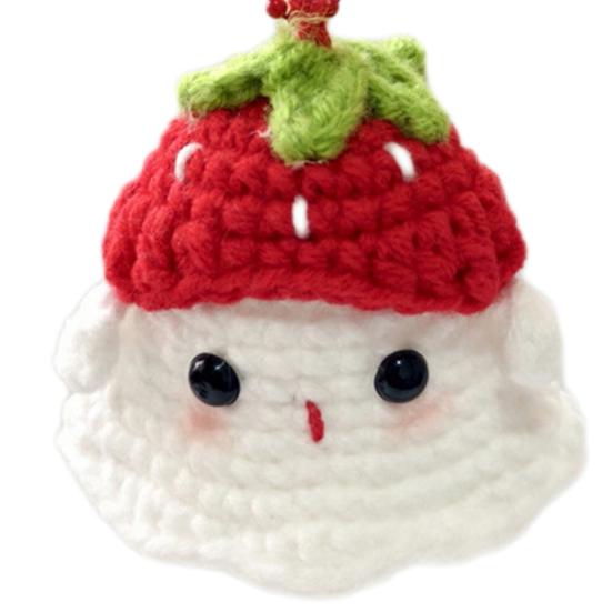 Хэллоуин Крючком Призрак Орнамент Милый Ручной Работы Вязаный Лягушка/Кот/Паук/Клубника Призрак Подвесное Украшение для Зеркала Заднего Вида Автомобиля